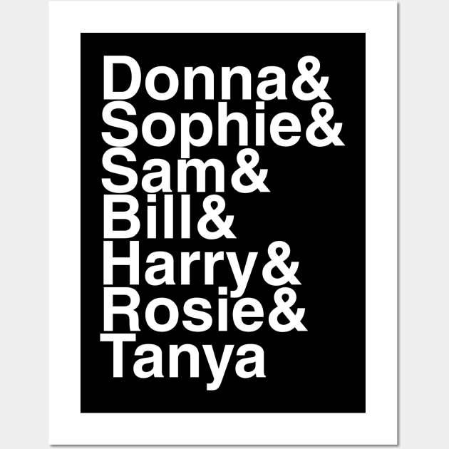 Mamma Mia Helvetica List Wall Art by DennisMcCarson